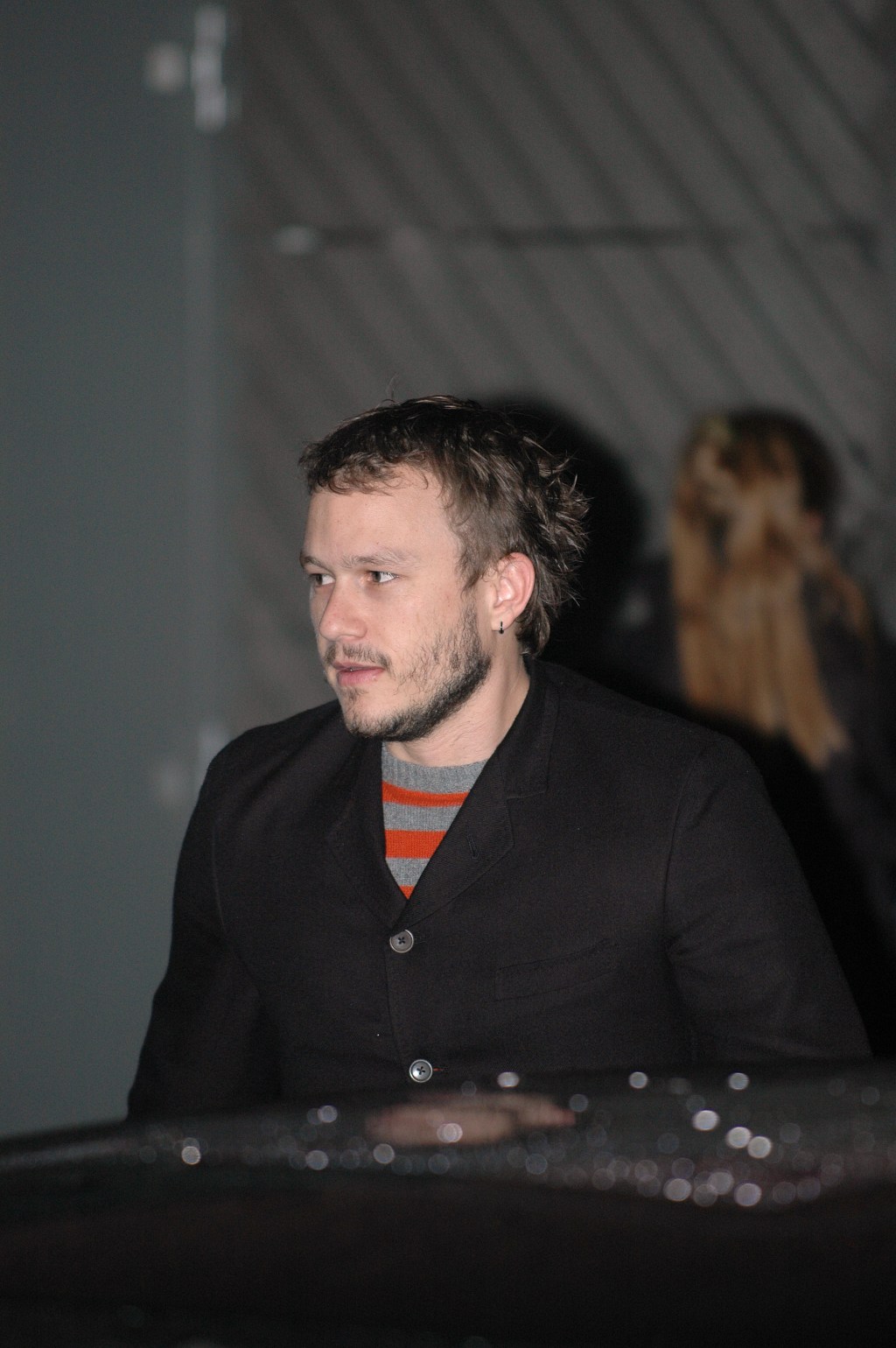 Heath Ledger wearing a dark jacket at the 2006 Berlin International Film Festival